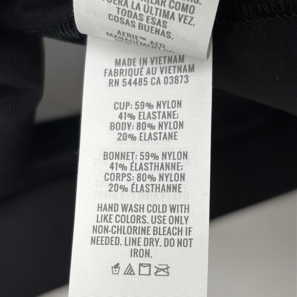 Aerie Smoothez sheer mesh lightweight Black Women's Bralette size XS NWT - Picture 8 of 14